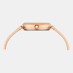 Fashion Women Quartz Rose Gold Dial Analog Leather Watch TWEL11828