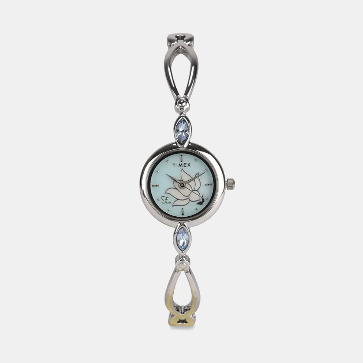 Fria Women Quartz Mother Of Pearl Dial Analog Brass Watch TWEL12400T
