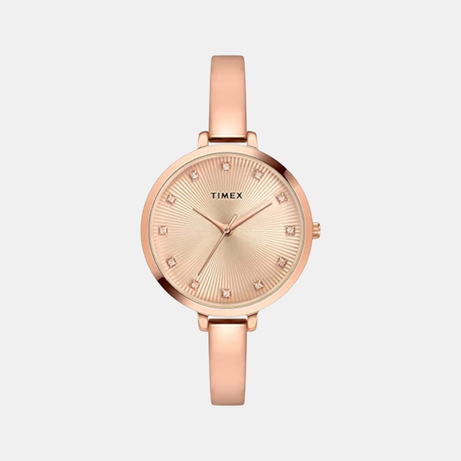 Fashion Women Quartz Rose Gold Dial Analog Brass Watch TWEL12821