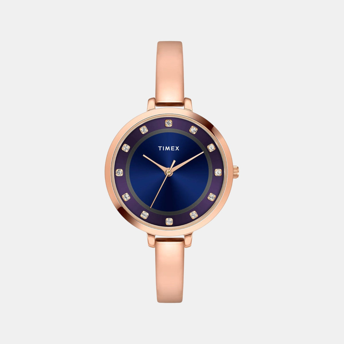 Women Quartz Blue Dial Analog Brass Watch TWEL12829-EX