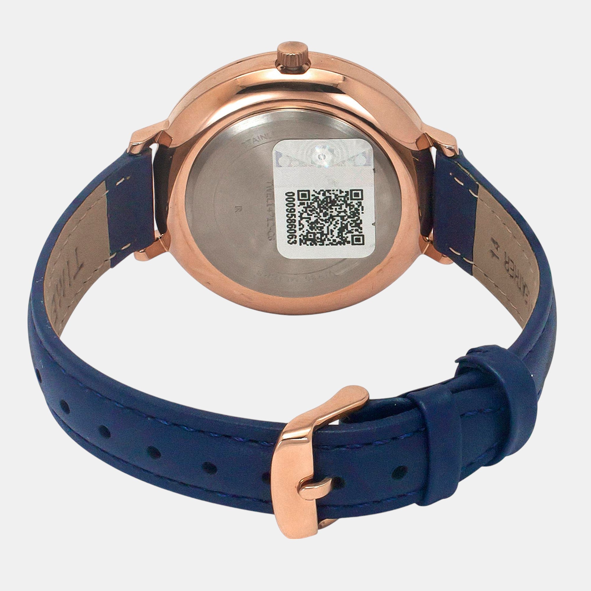 Fashion Women Quartz Blue Dial Analog Leather Watch TWEL14712