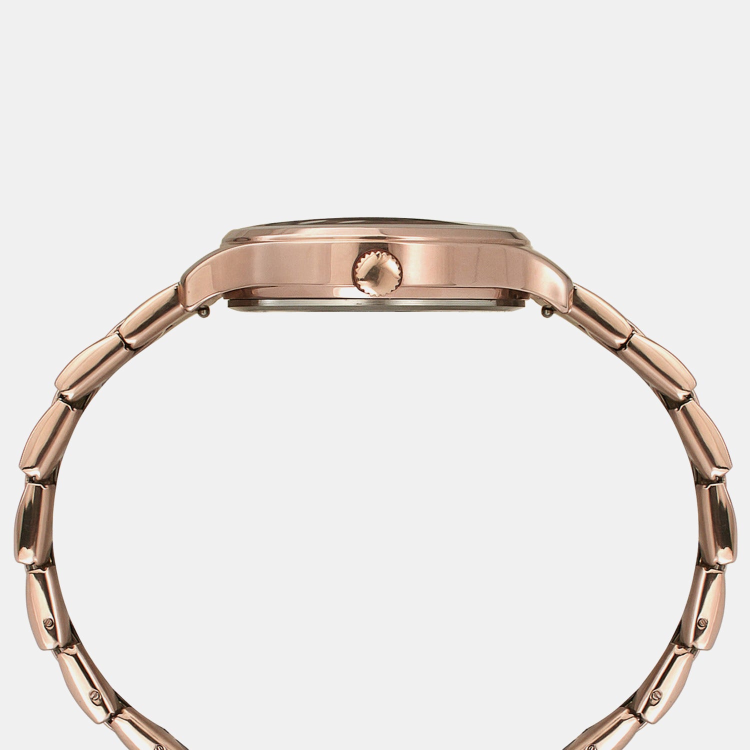 Fashion Women Quartz Rose Gold Dial Chronograph Brass Watch TWEL14814