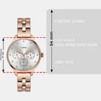 Fashion Women Quartz Dial Chronograph Stainless Steel Watch TWEL14815