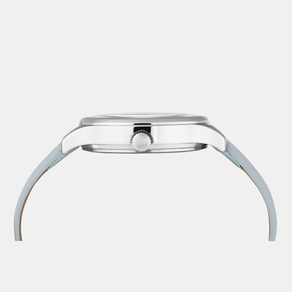 Fashion Women Quartz Blue Dial Multi-Function Leather Watch TWEL14821