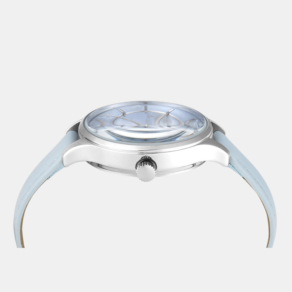 Fashion Women Quartz Blue Dial Multi-Function Leather Watch TWEL14821