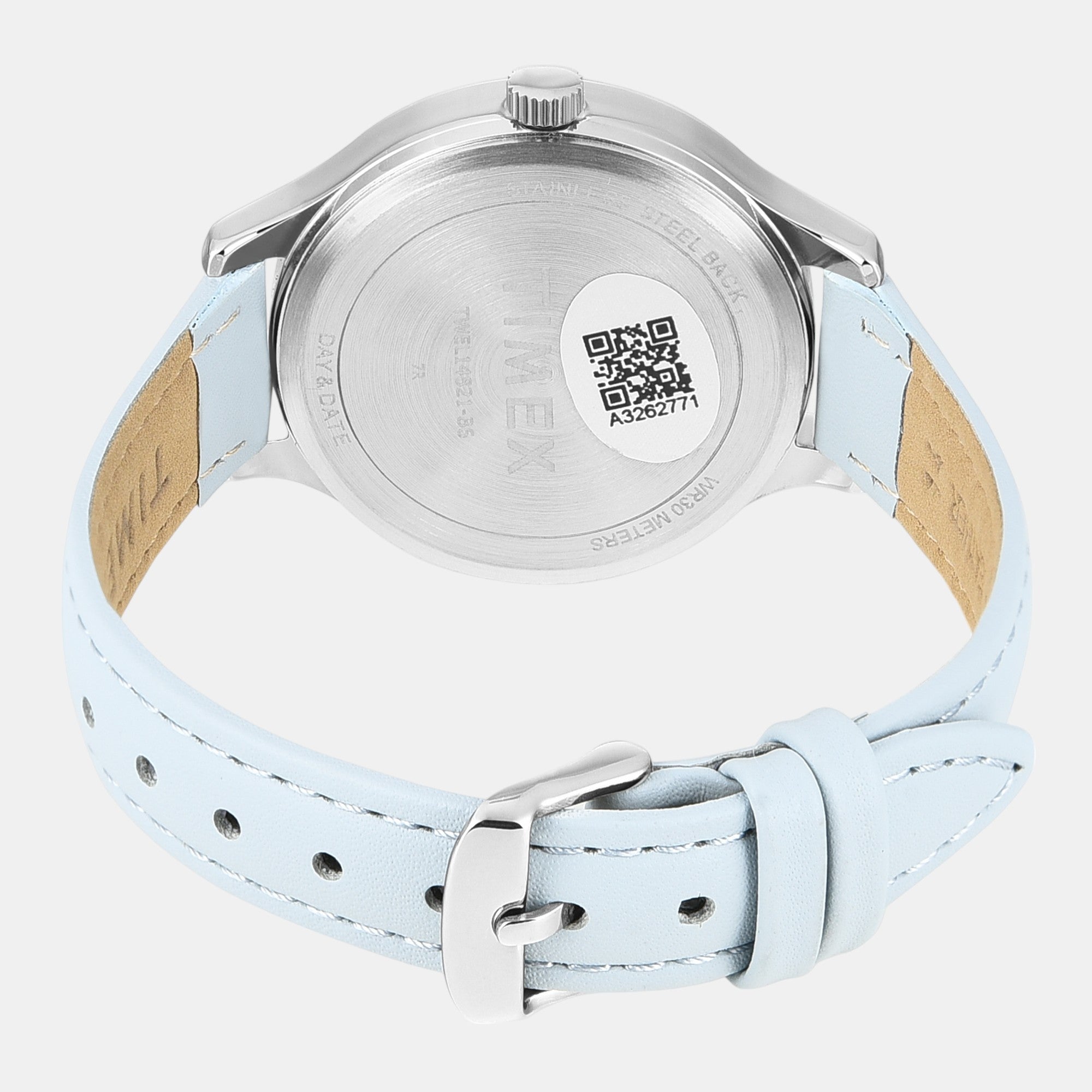 Fashion Women Quartz Blue Dial Multi-Function Leather Watch TWEL14821