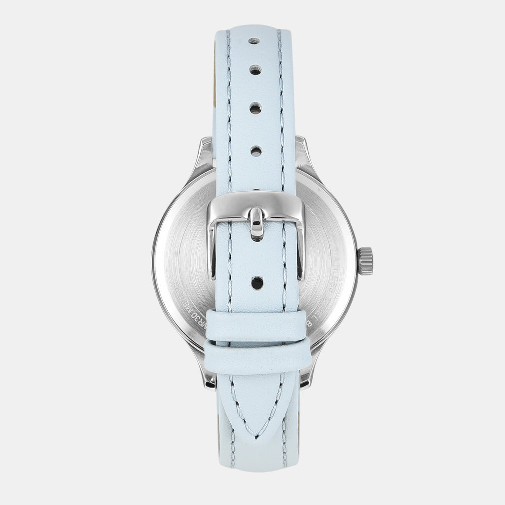 Fashion Women Quartz Blue Dial Multi-Function Leather Watch TWEL14821