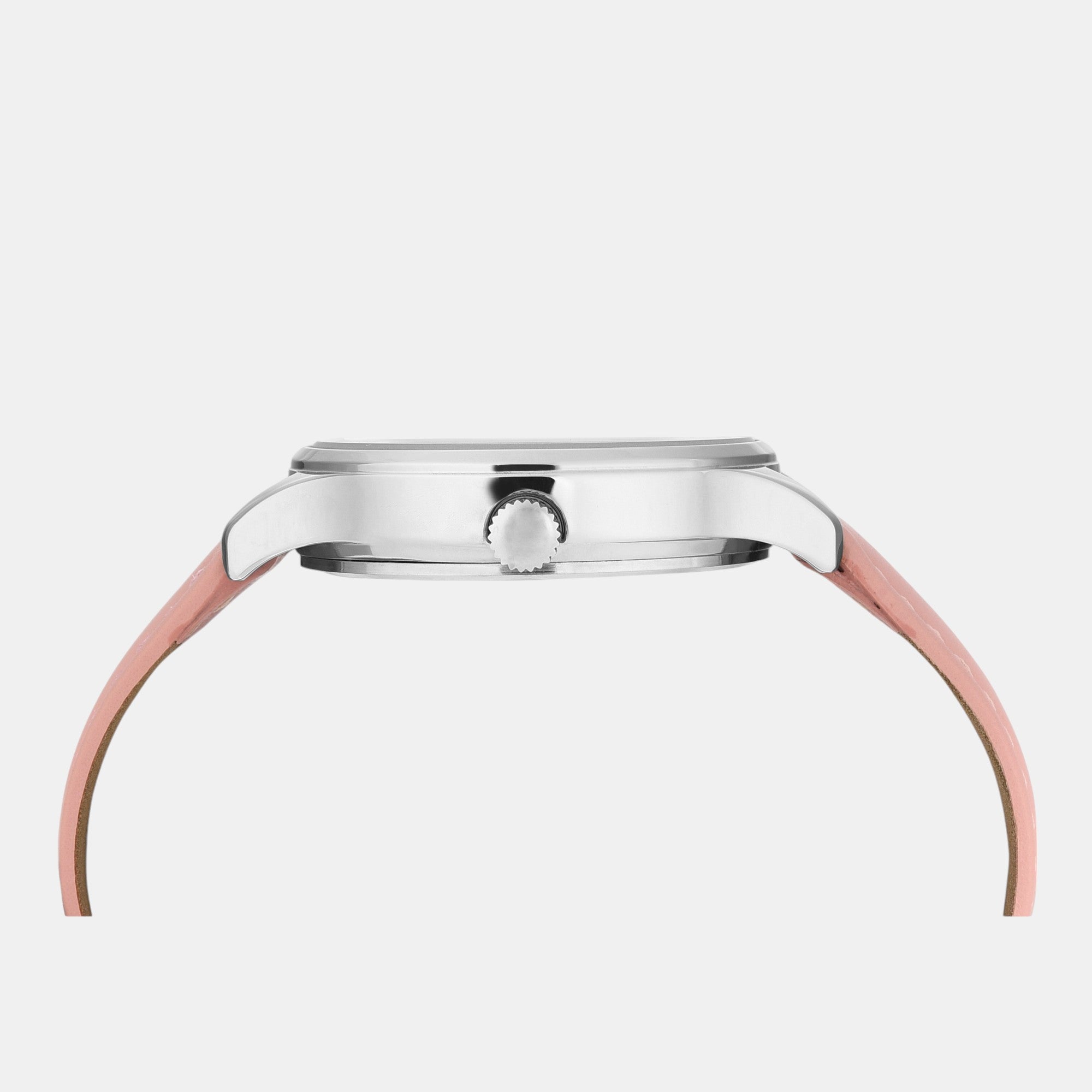 Fashion Women Quartz Silver Dial Multi-Function Leather Watch TWEL14822