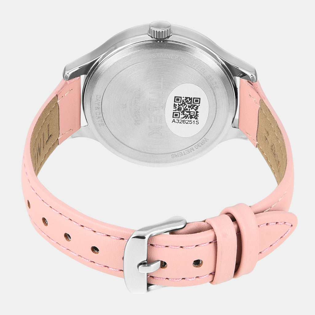 Fashion Women Quartz Silver Dial Multi-Function Leather Watch TWEL14822