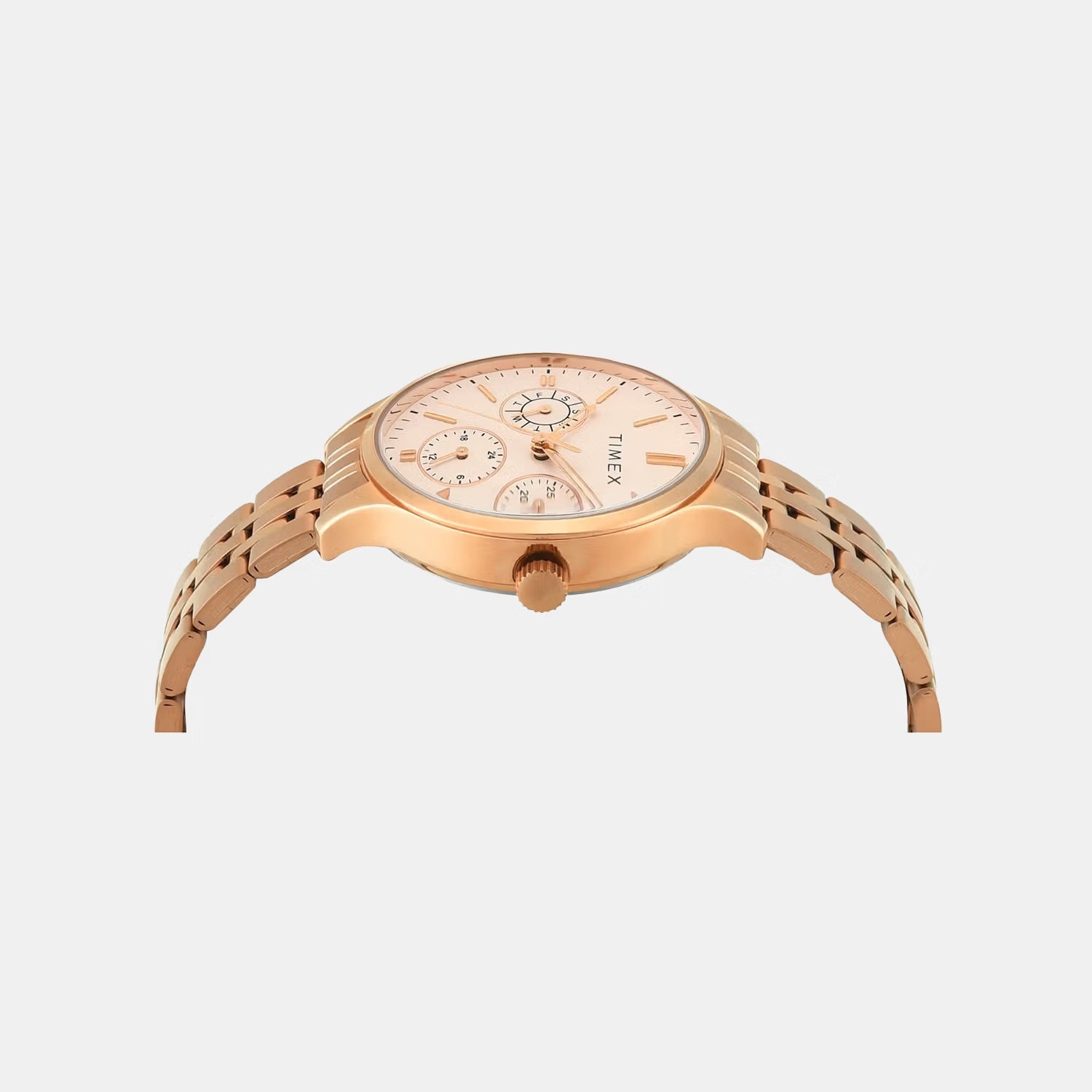 Trendline Women Quartz Rose Gold Dial Multi-Function Stainless Steel Watch TWEL14835