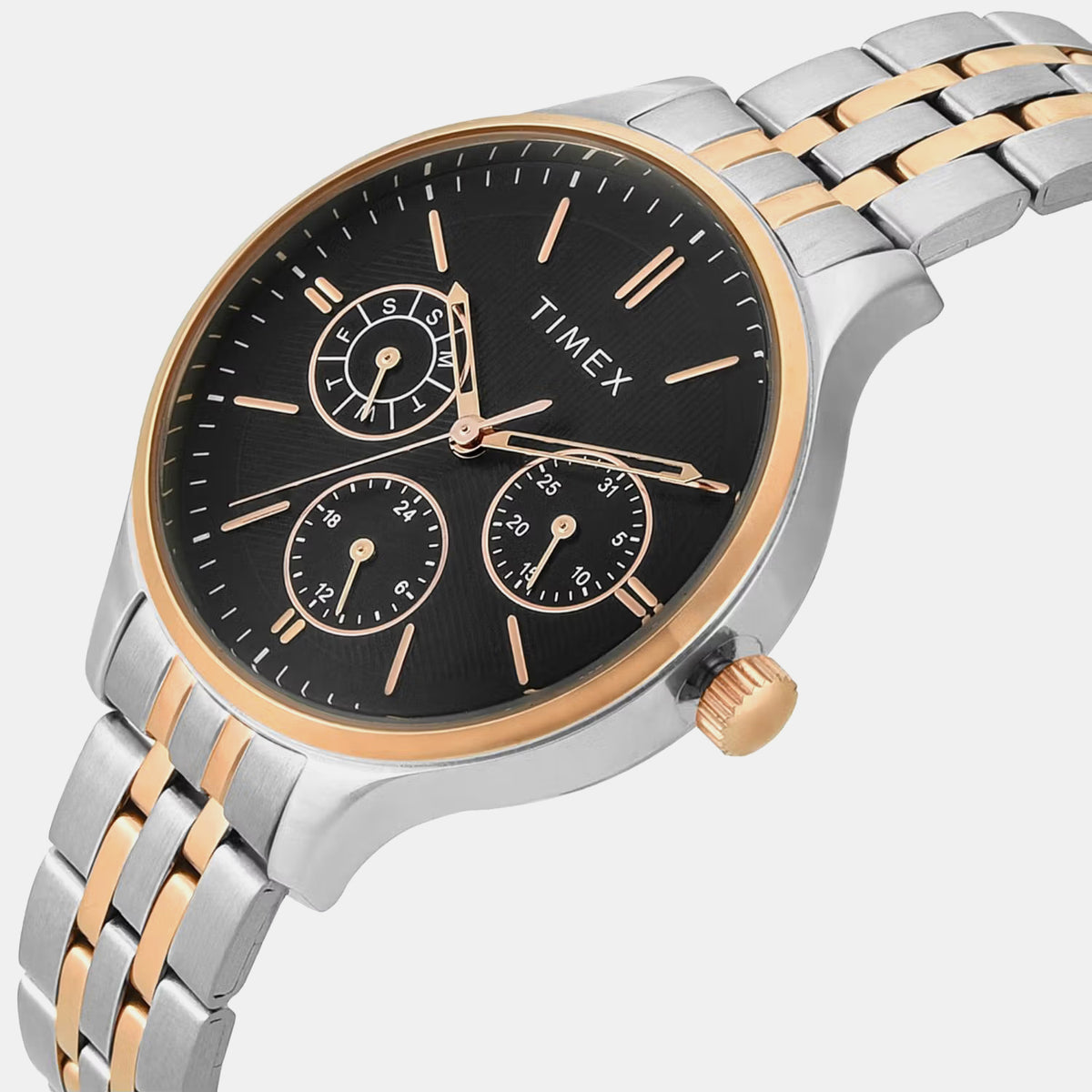 Trendline Women Quartz Black Dial Multi-Function Stainless Steel Watch TWEL14837