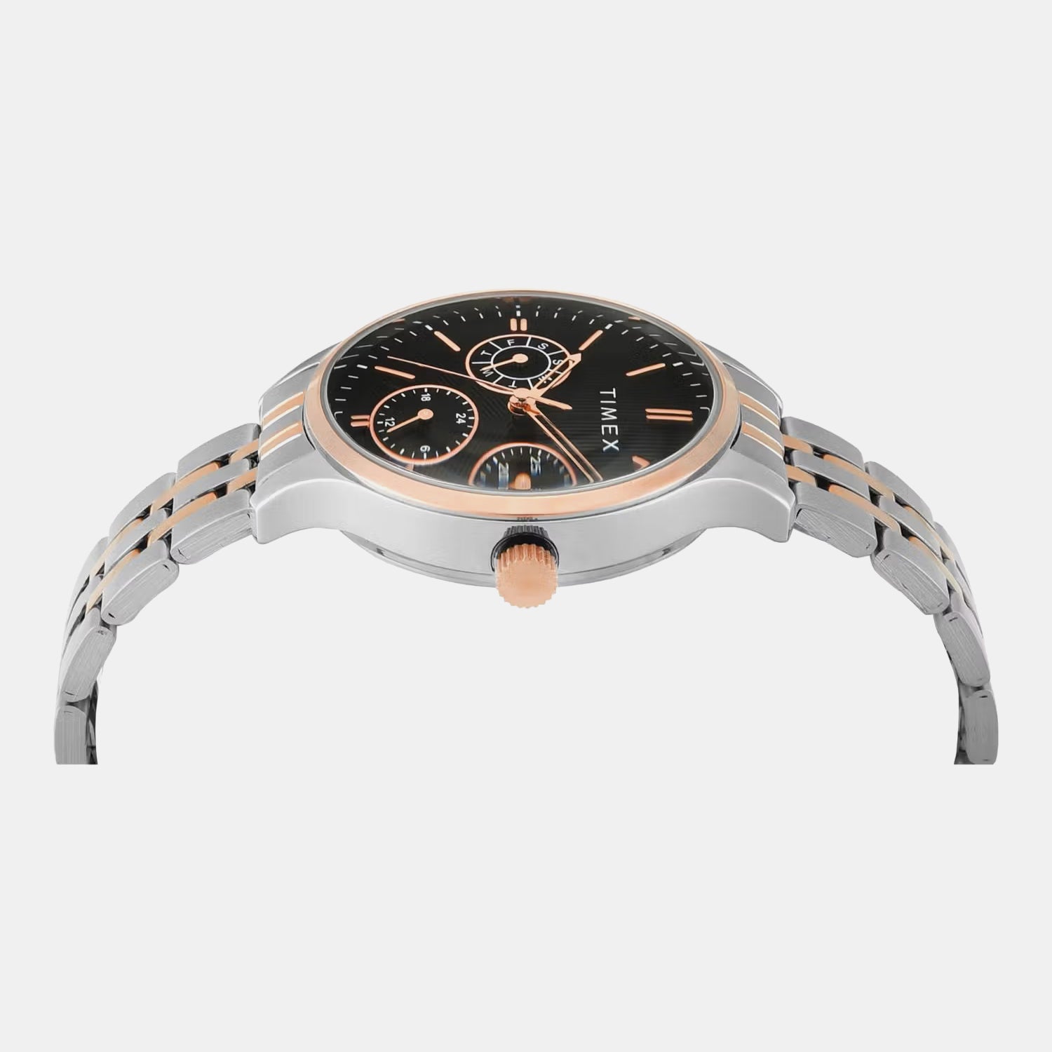 Trendline Women Quartz Black Dial Multi-Function Stainless Steel Watch TWEL14837