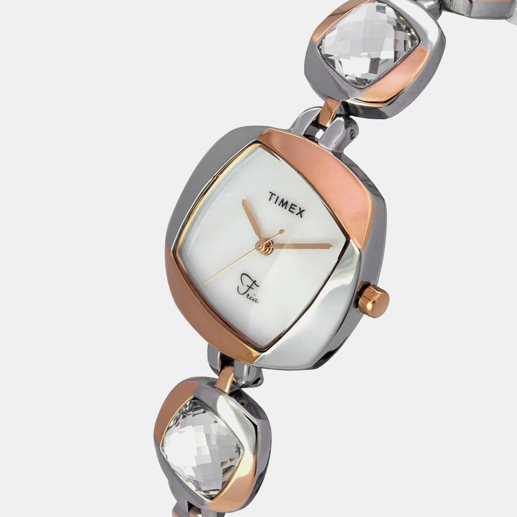 Fria Women Quartz Dial Analog Brass Watch TWEL15002