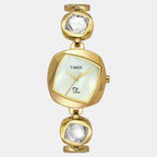 Fria Women Quartz Mother Of Pearl Dial Analog Brass Watch TWEL15007
