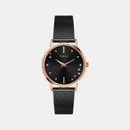 Fashion Men Quartz Black Dial Analog Stainless Steel Watch TWEL15603