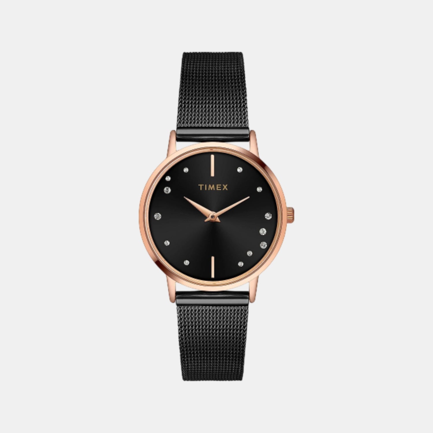 Fashion Men Quartz Black Dial Analog Stainless Steel Watch TWEL15603