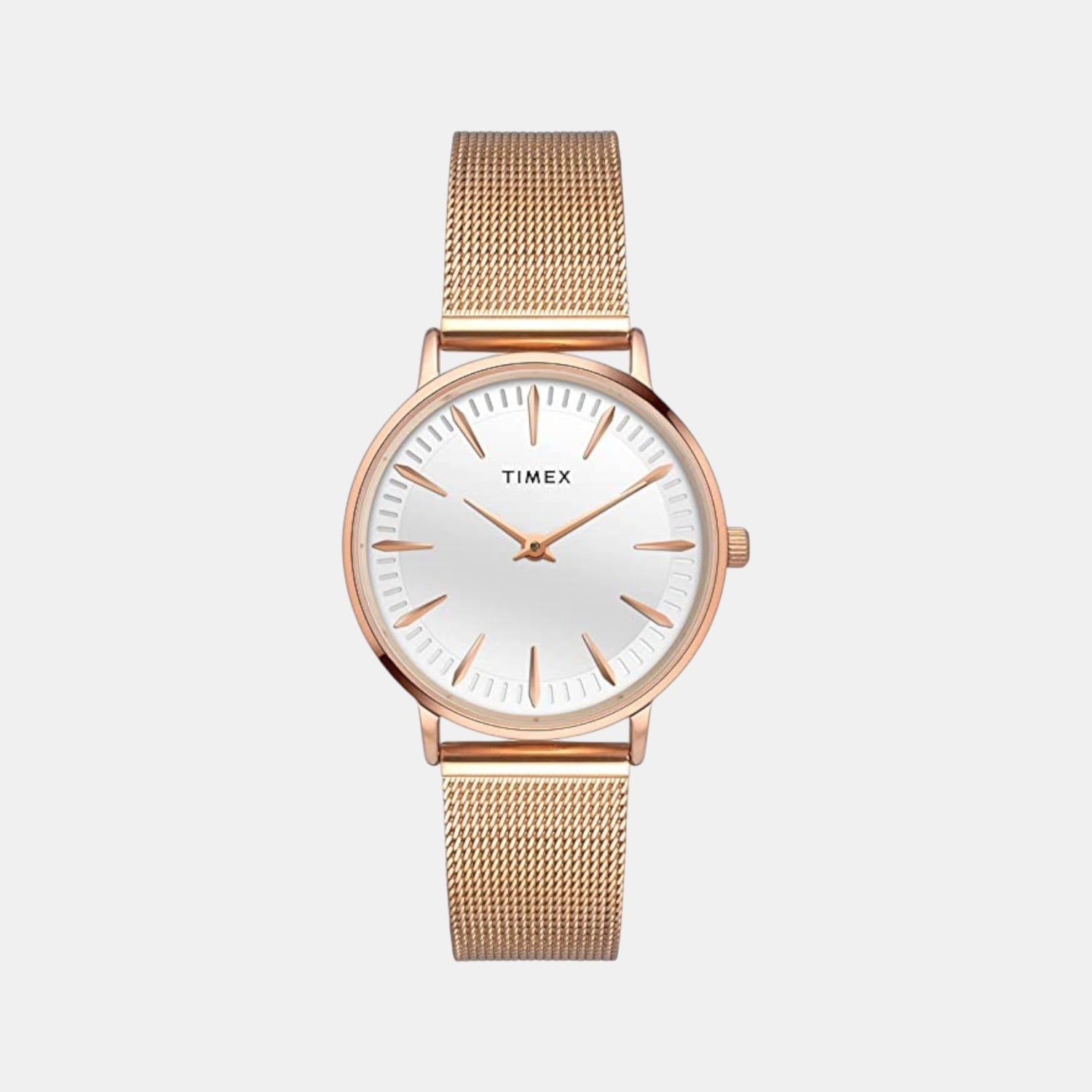 Fashion Women Quartz White Dial Analog Stainless Steel Watch TWEL15606