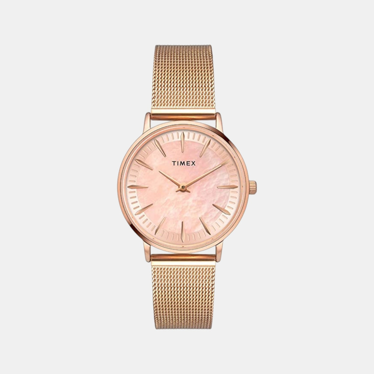 Fashion Women Quartz Mother Of Pearl Dial Analog Stainless Steel Watch TWEL15607