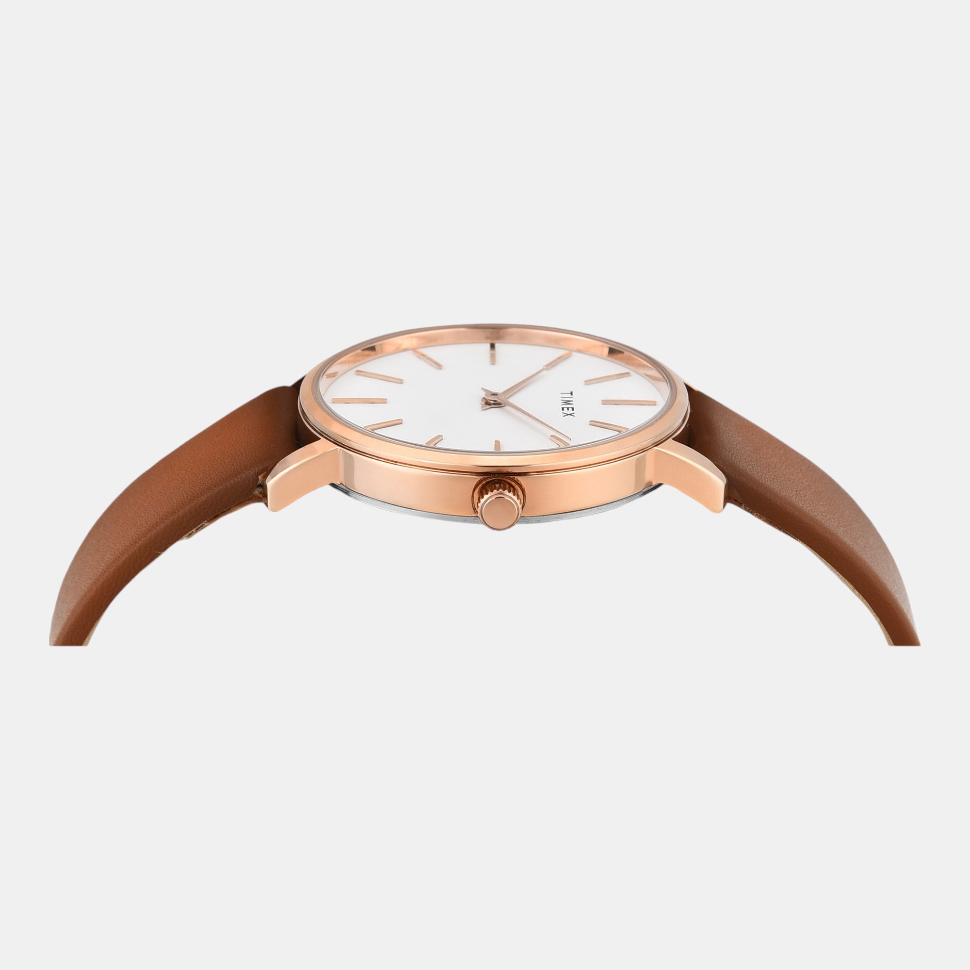 Fashion Women Quartz White Dial Analog Leather Watch TWEL15609