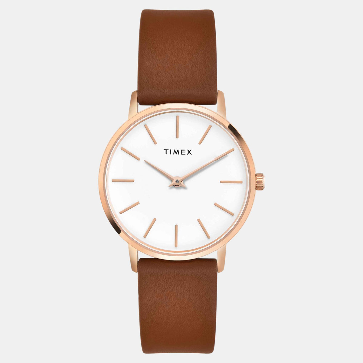 Fashion Women Quartz White Dial Analog Leather Watch TWEL15609