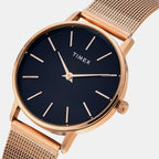 Women Quartz Blue Dial Analog Mesh Watch TWEL15610