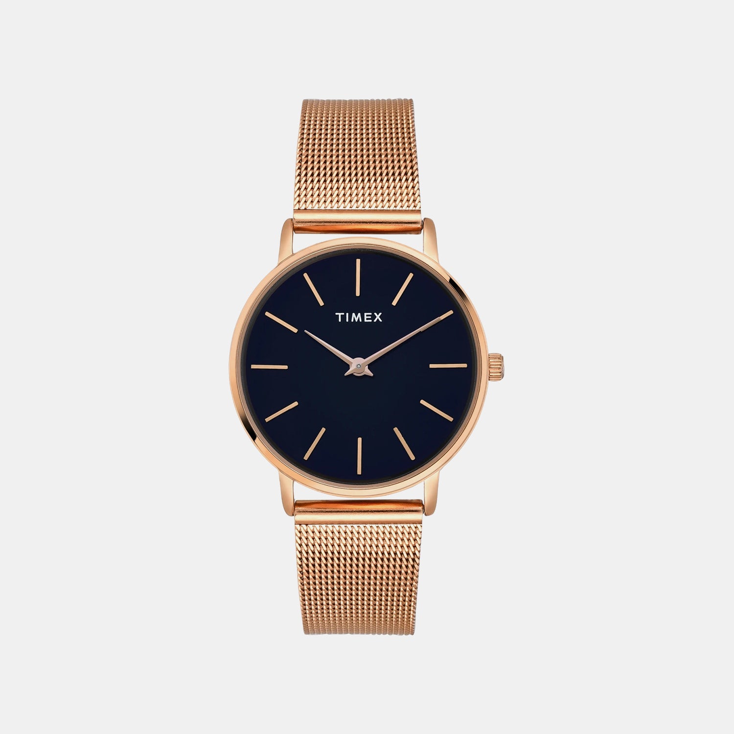 Women Quartz Blue Dial Analog Mesh Watch TWEL15610