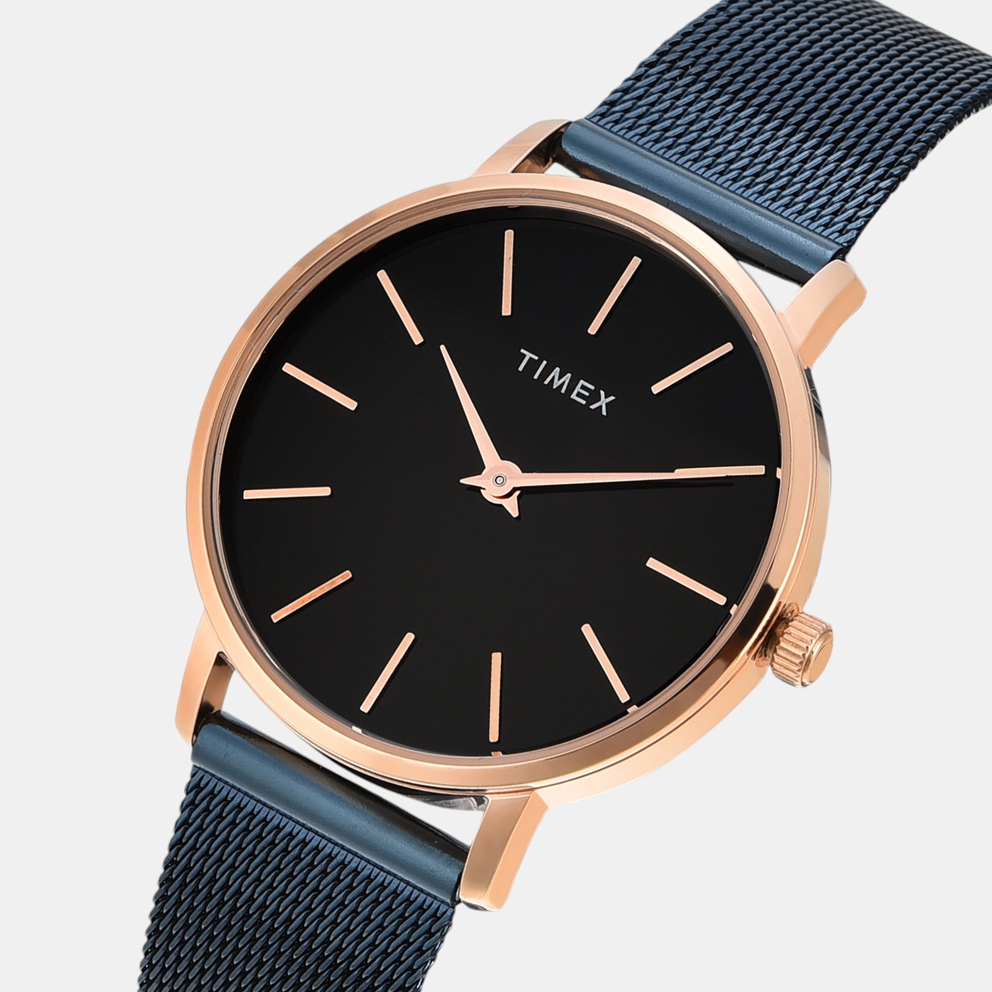 Fashion Women Quartz Black Dial Analog Stainless Steel Watch TWEL15611