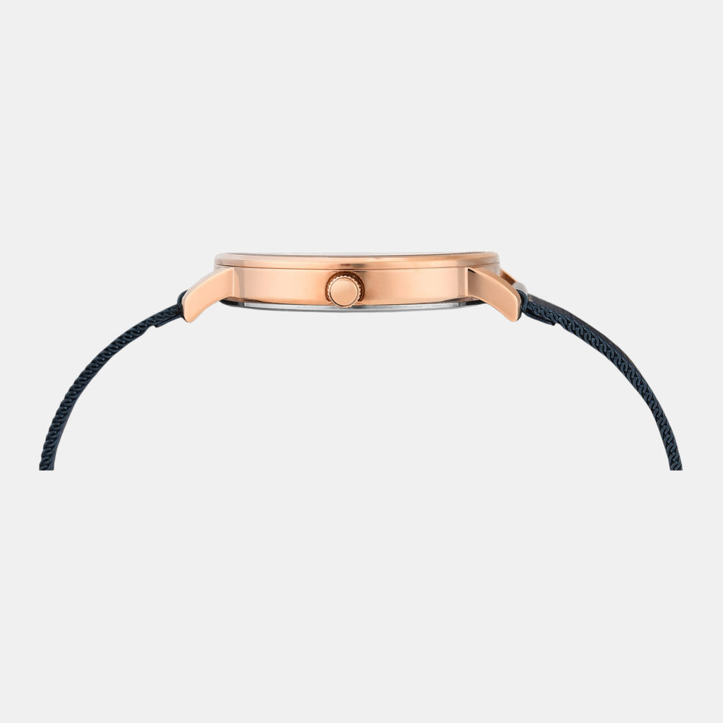 Fashion Women Quartz Black Dial Analog Stainless Steel Watch TWEL15611