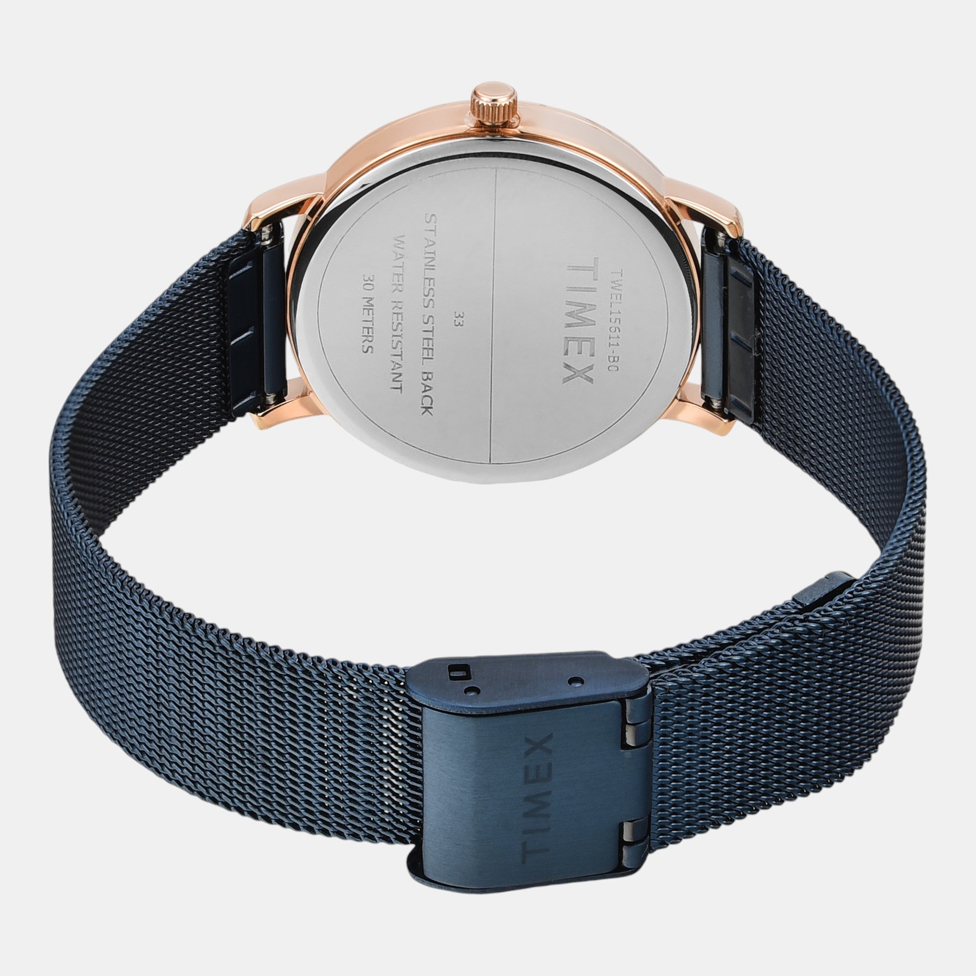 Fashion Women Quartz Black Dial Analog Stainless Steel Watch TWEL15611