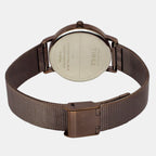 Fashion Women Quartz Brown Dial Analog Stainless Steel Watch TWEL15619