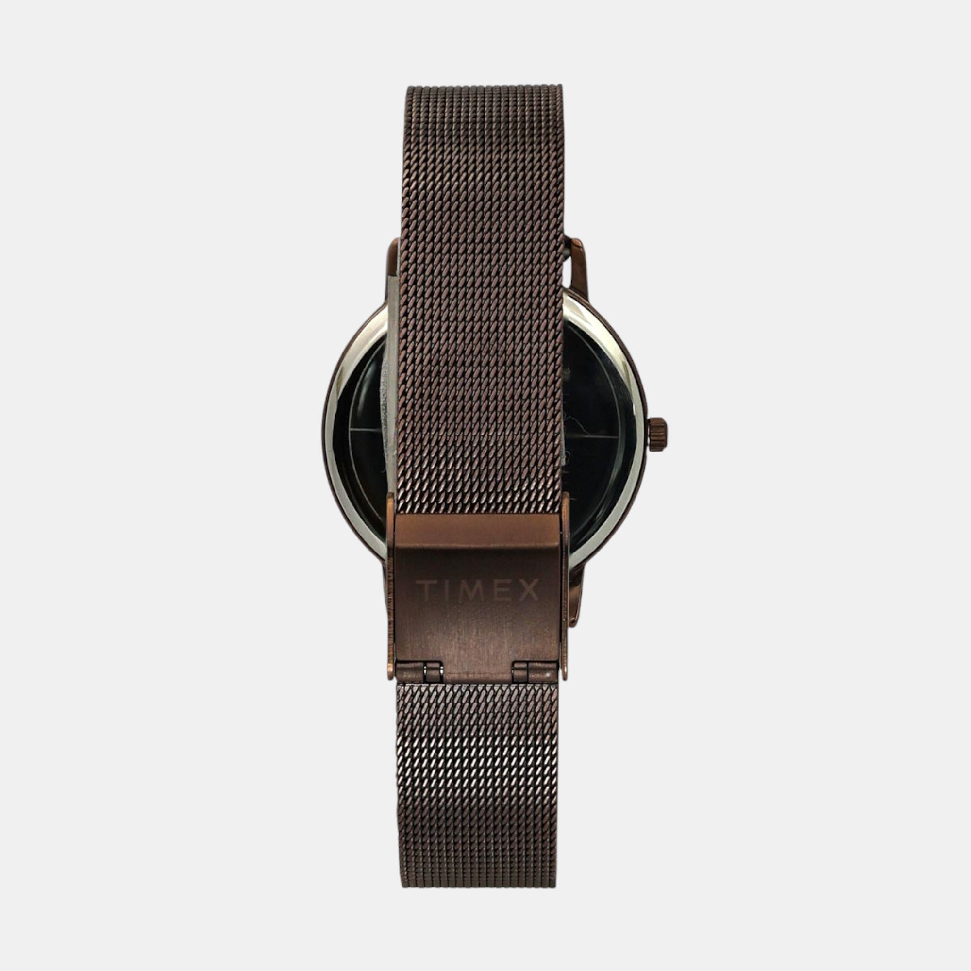 Fashion Women Quartz Brown Dial Analog Stainless Steel Watch TWEL15619