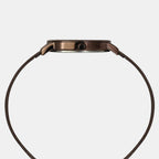 Fashion Women Quartz Brown Dial Analog Stainless Steel Watch TWEL15619