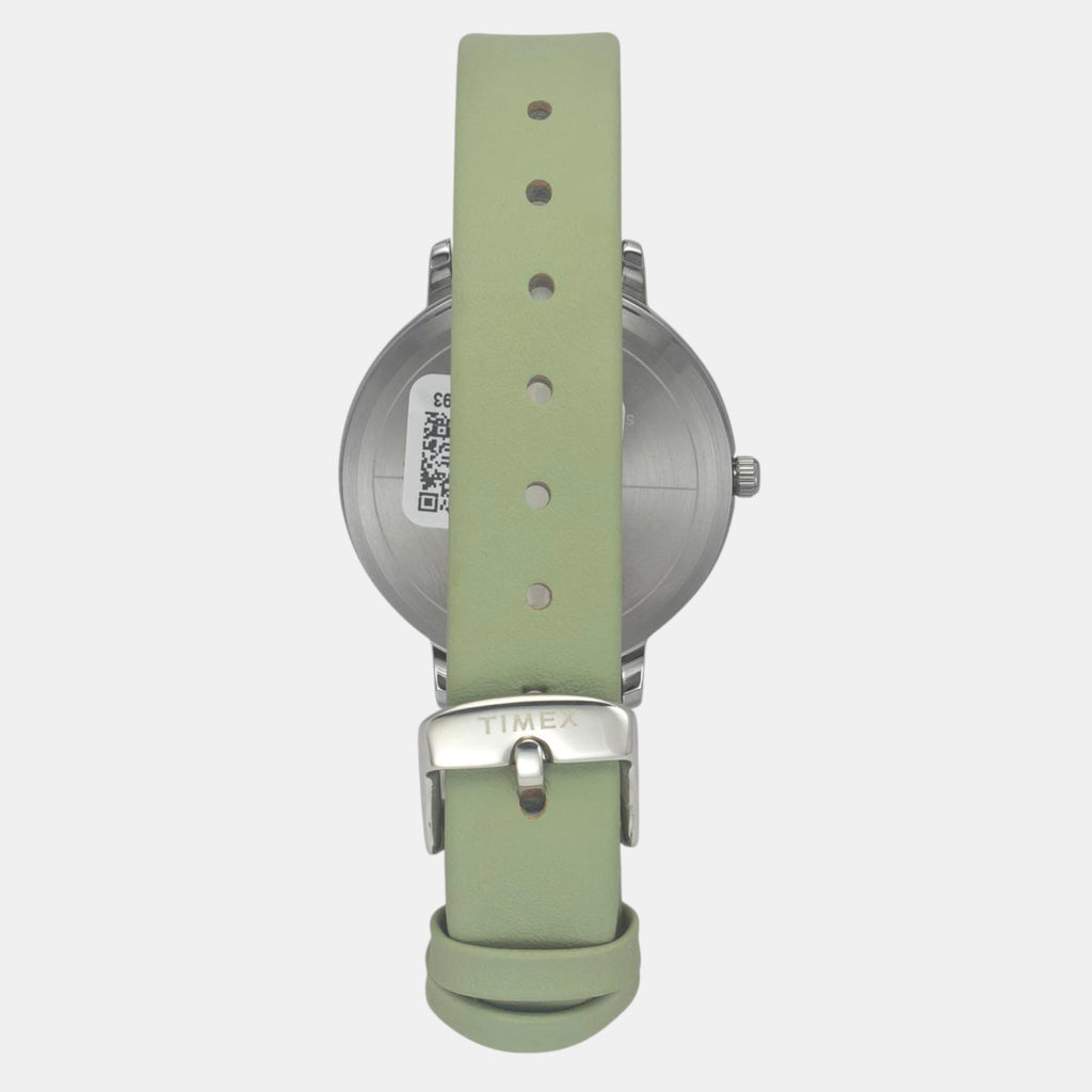 Classics Women Quartz Silver Dial Analog Leather Watch TWEL15815