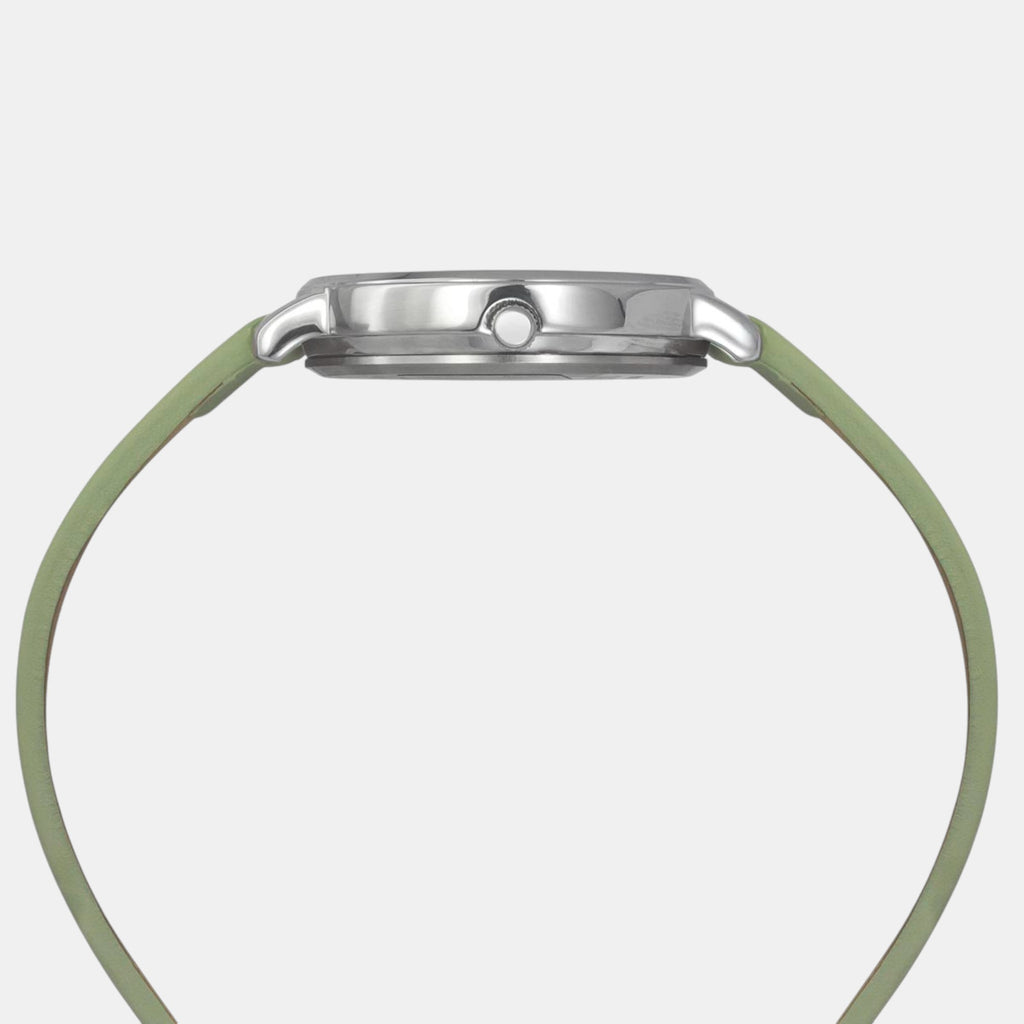 Classics Women Quartz Silver Dial Analog Leather Watch TWEL15815