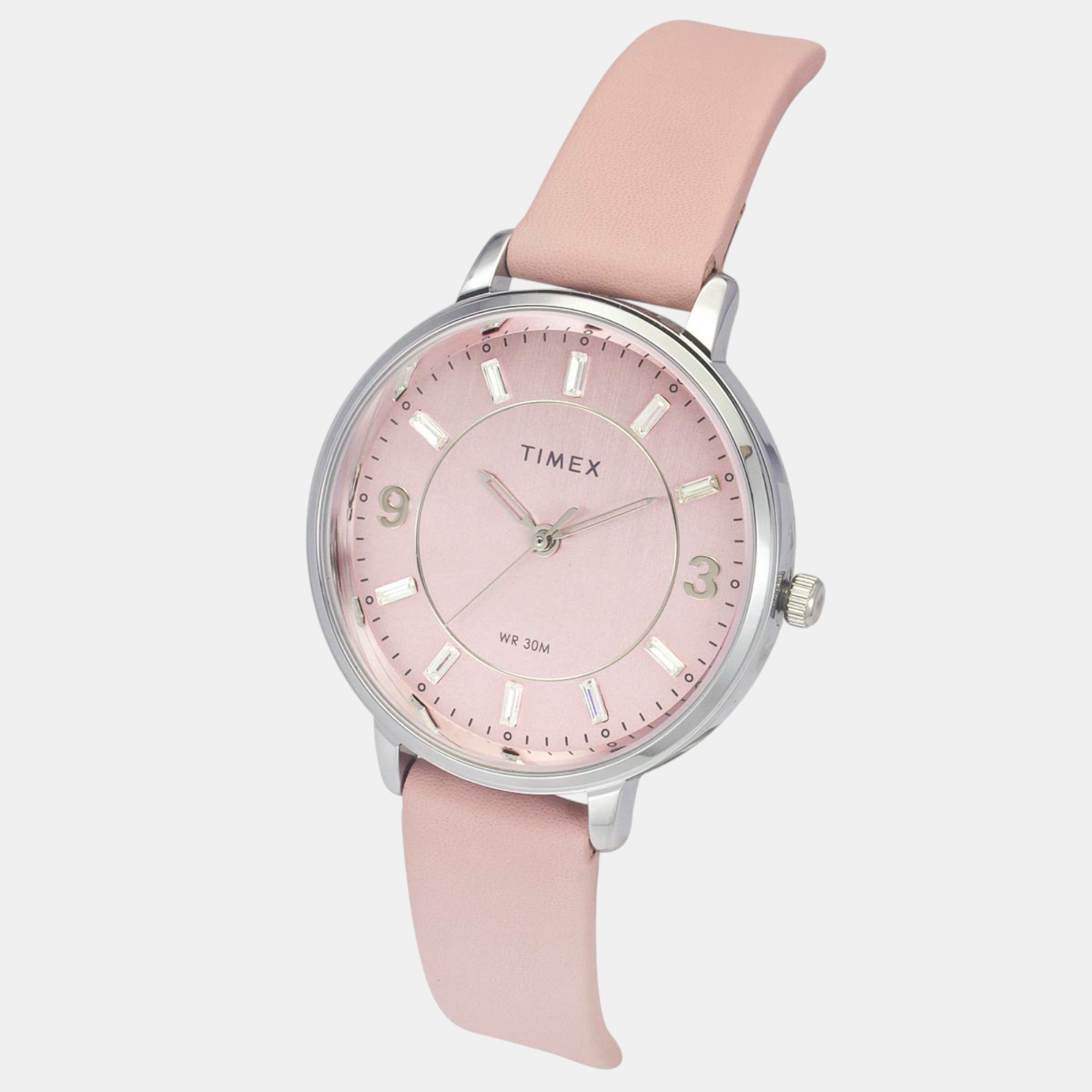 Classics Women Quartz Pink Dial Analog Leather Watch TWEL15816
