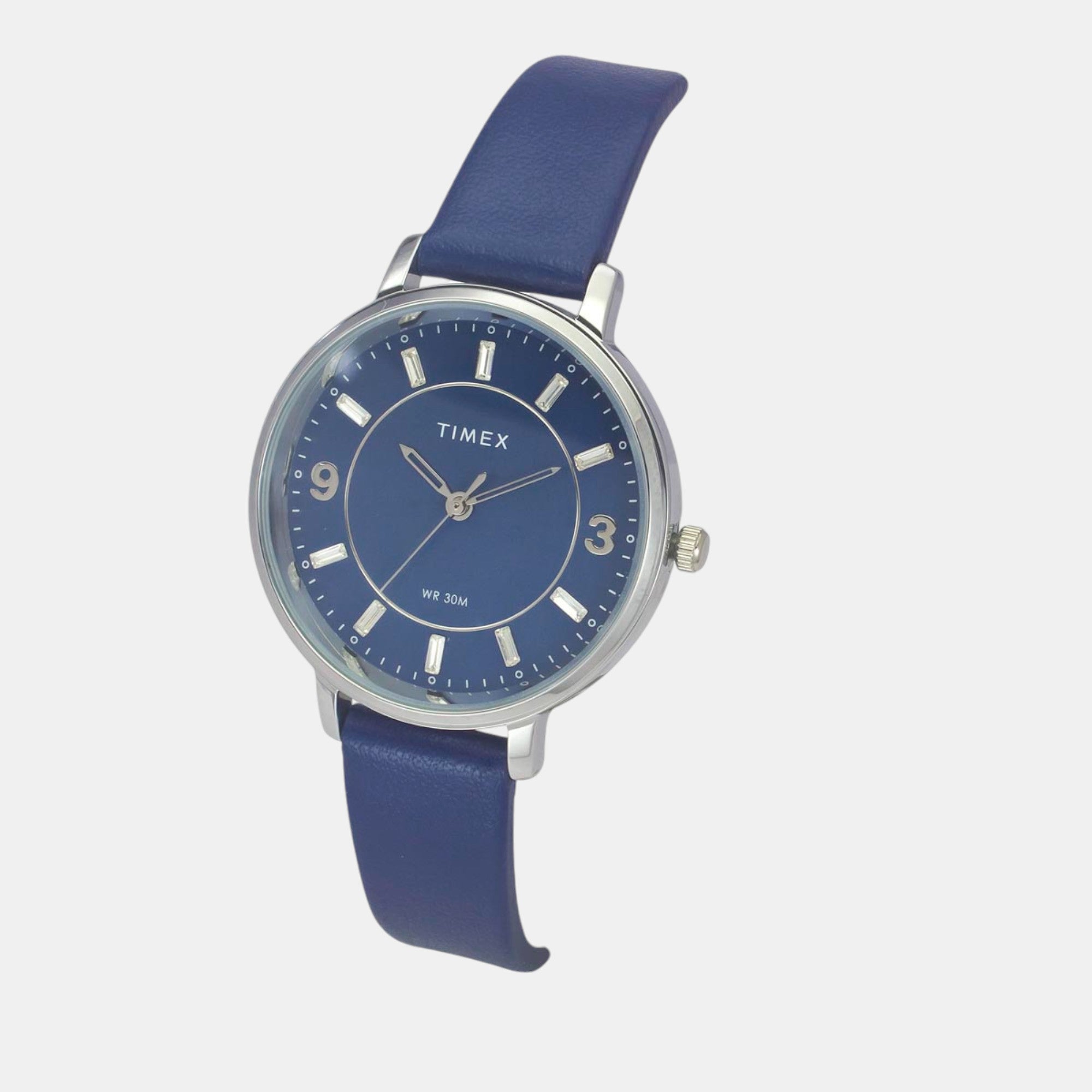 Classics Women Quartz Blue Dial Analog Leather Watch TWEL15818