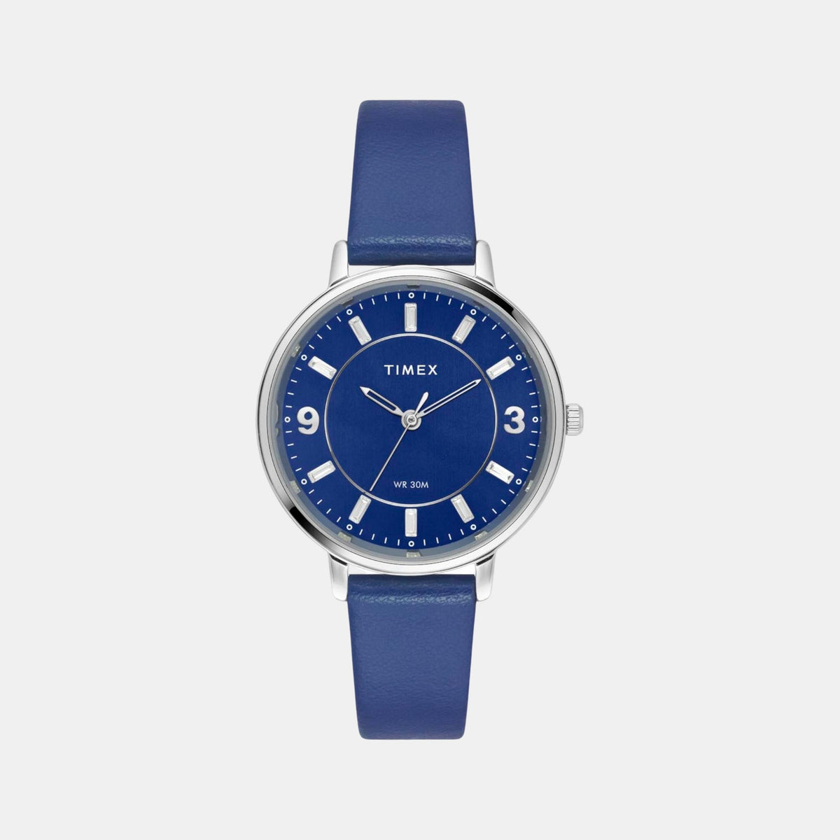 Classics Women Quartz Blue Dial Analog Leather Watch TWEL15818
