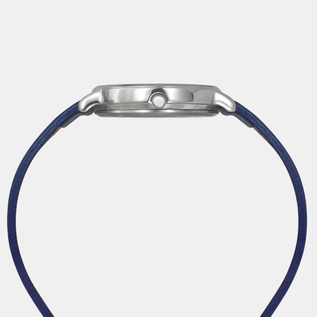 Classics Women Quartz Blue Dial Analog Leather Watch TWEL15818