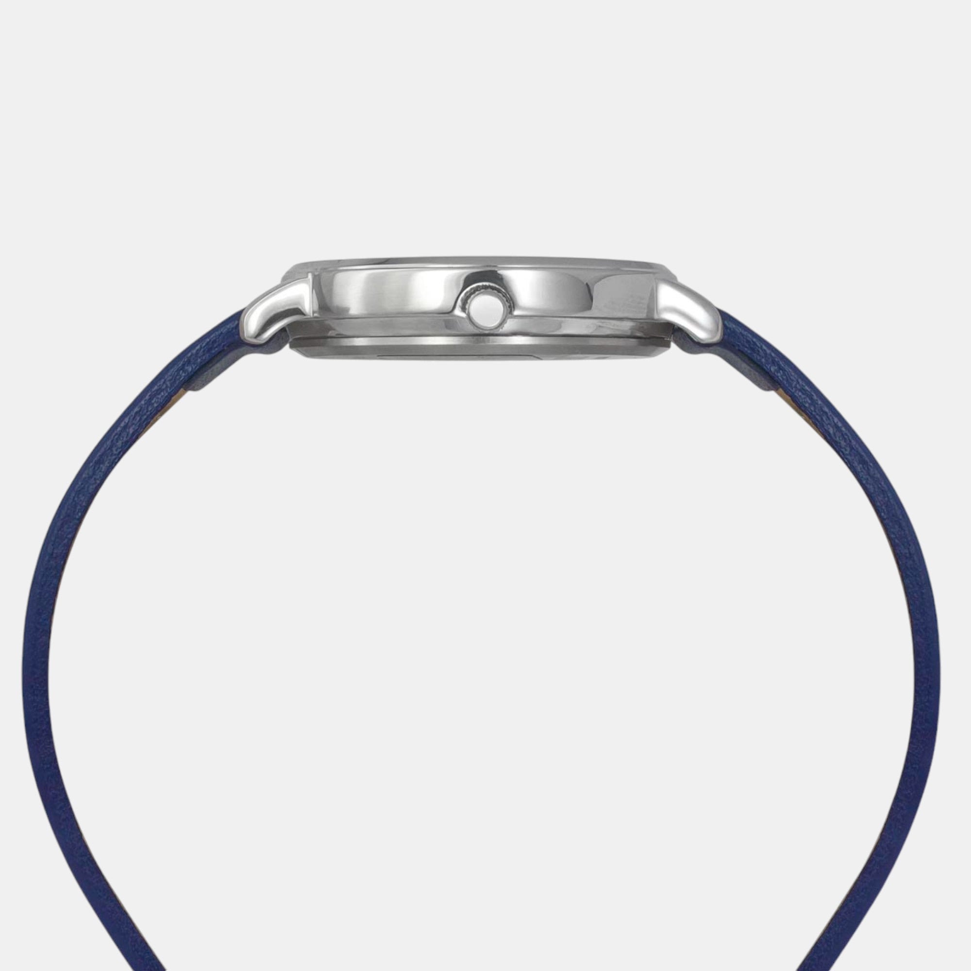 Classics Women Quartz Blue Dial Analog Leather Watch TWEL15818