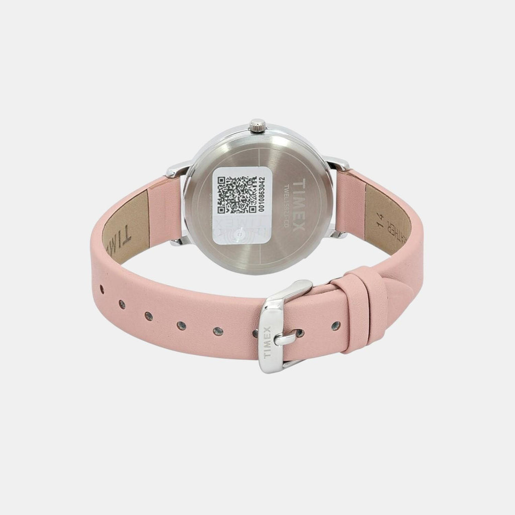 Fashion Women Quartz Purple Dial Analog Leather Watch TWEL15821