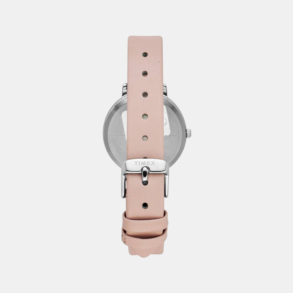 Fashion Women Quartz Purple Dial Analog Leather Watch TWEL15821