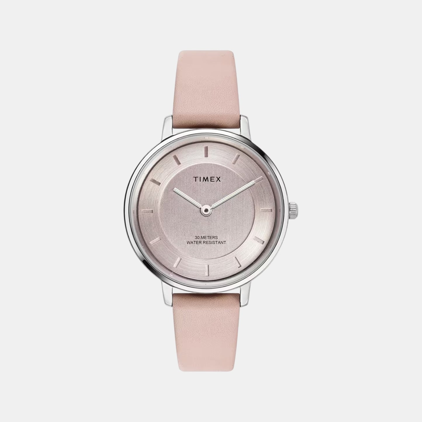 Fashion Women Quartz Purple Dial Analog Leather Watch TWEL15821