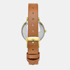 Fashion Women Quartz Champagne Dial Analog Leather Watch TWEL15822