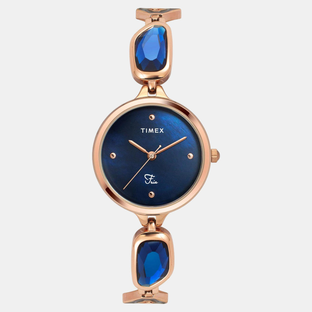 Fria Women Quartz Mother Of Pearl Dial Analog Brass Watch TWEL15904