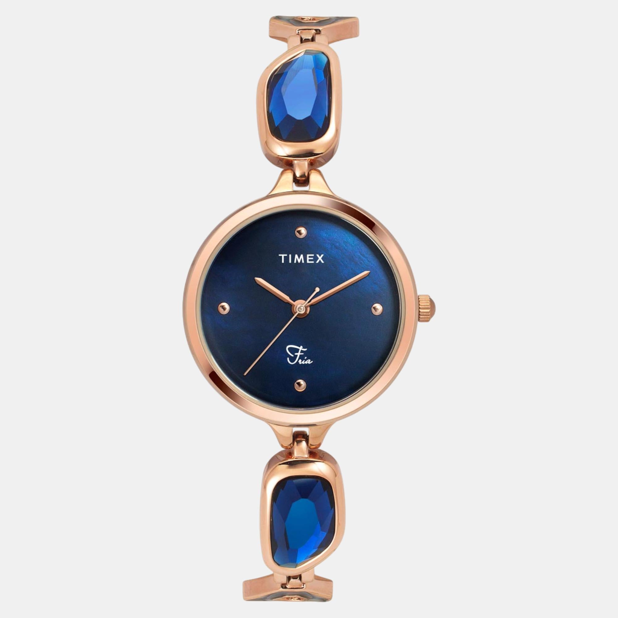 Fria Women Quartz Mother Of Pearl Dial Analog Brass Watch TWEL15904