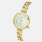 Fria Women Quartz Mother Of Pearl Dial Analog Brass Watch TWEL16004