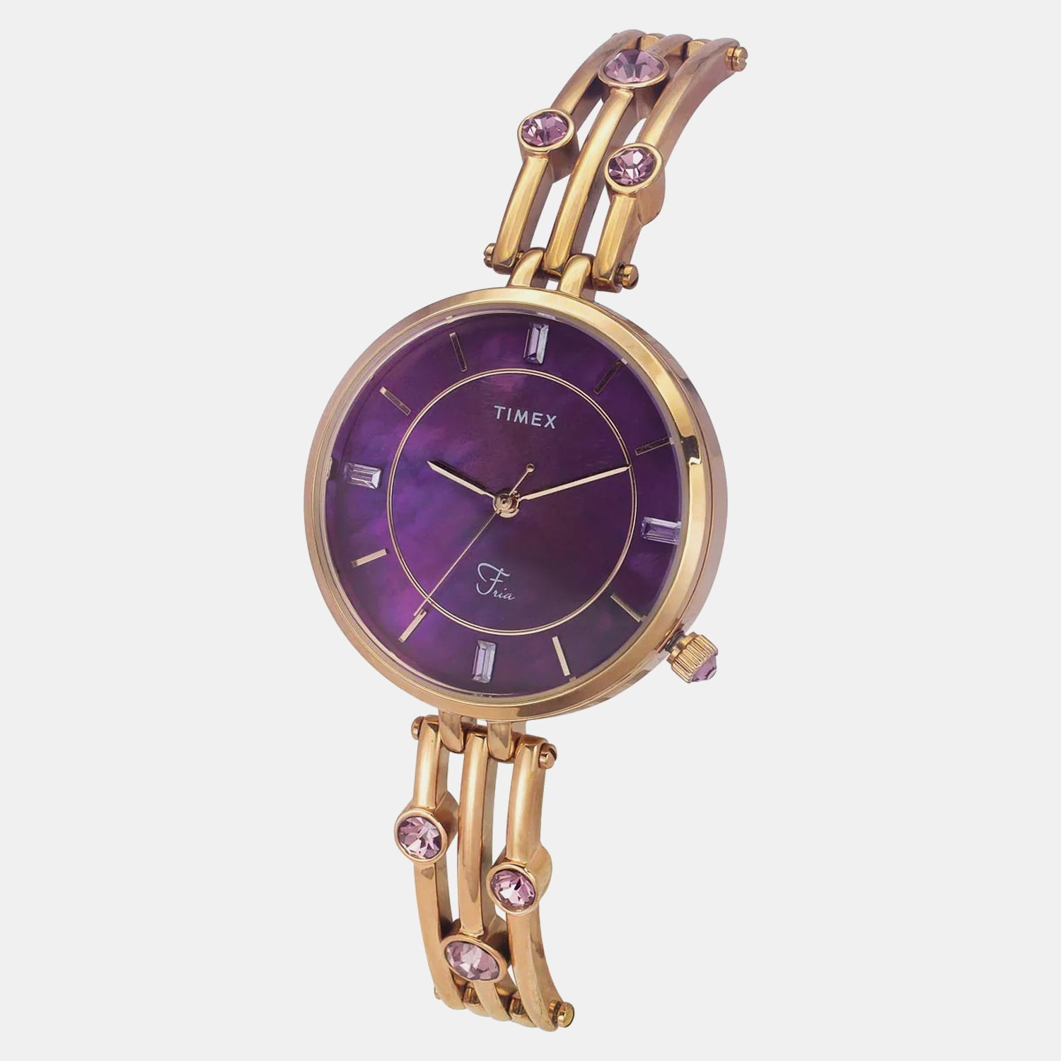 Fria Women Quartz Dial Analog Brass Watch TWEL16005