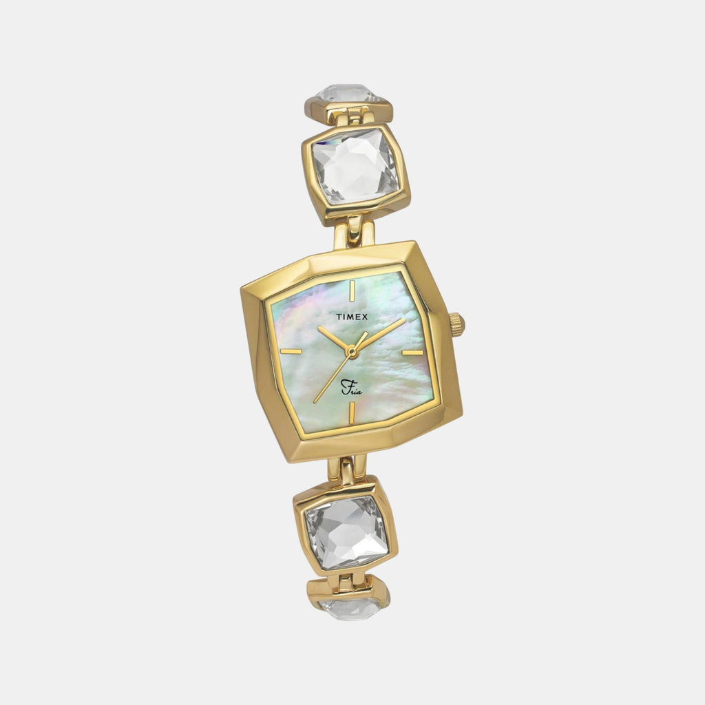 Fria Women Quartz Dial Analog Brass Watch TWEL16104