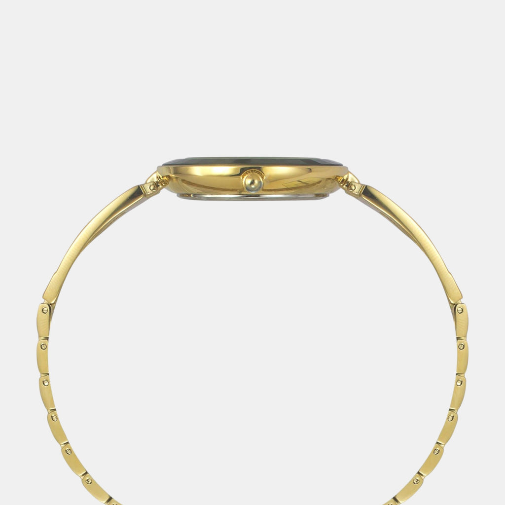 Fria Women Quartz Green Dial Analog Brass Watch TWEL16205