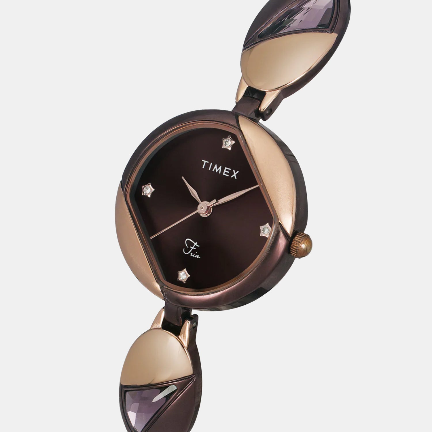 Fria Women Quartz Dial Analog Brass Watch TWEL16303